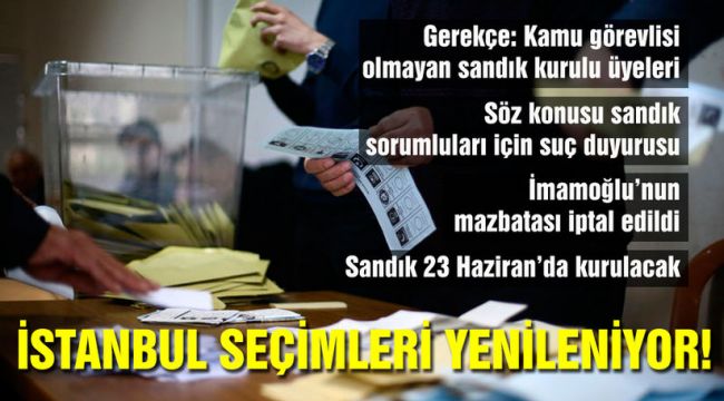İstanbul seçimleri yenileniyor