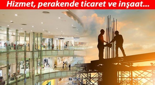Hizmet, perakende ve inşaatta güven endeksi yükseldi