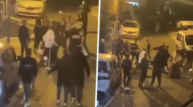 Şişli'de iki grup birbirine girdi! Kasklarla kafalarına vurdular