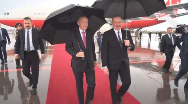 Erdoğan, Aliyev'in daveti üzerine Nahçıvan'a geldi