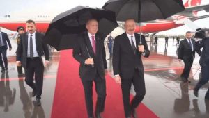 Erdoğan, Aliyev'in daveti üzerine Nahçıvan'a geldi
