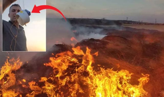 "Buğday tarlaları bilerek yakılıyor" tezini doğrulayan düzenek